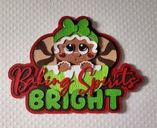 Baking Spirits Bright Title. Scrapbook, Card Making Paper Piecing