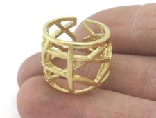 Adjustable Ring Raw brass 18mm 8US inner size 3364