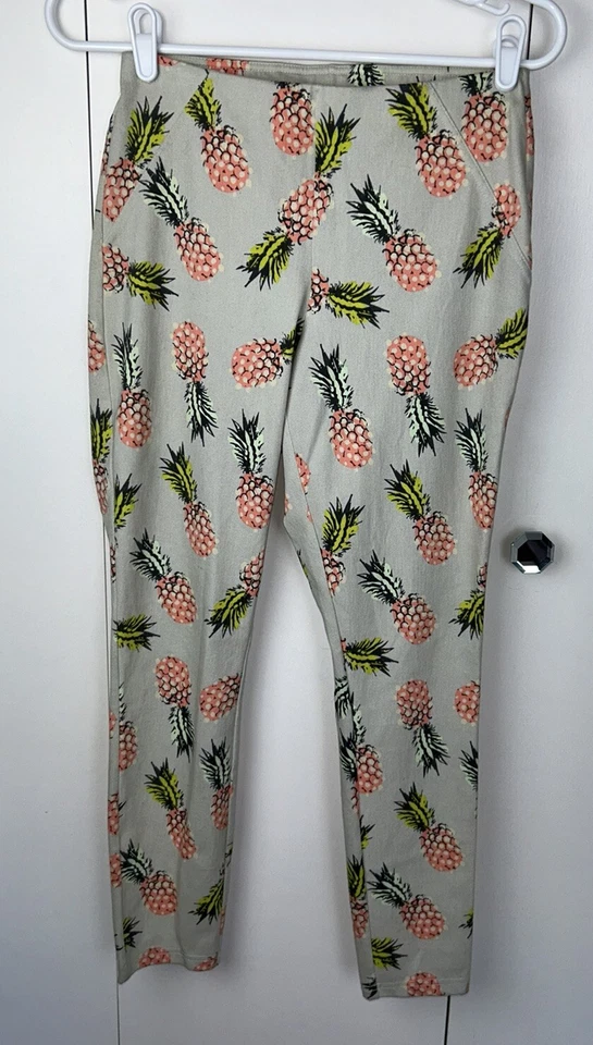 HUE Women's Size S Leggings Skimmer Pineapple Sand Simply Stretch Pant jeans NWT - Image 4 of 4