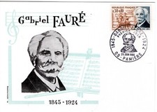 1473+ FDC  CARTE 1er JOUR   GABRIEL  FAURE