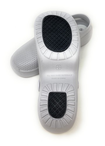 JEFFRICO Clogs for Women Nurse Shoes Garden Clogs Slip On Gray Honeycomb Clogs - Picture 6 of 6