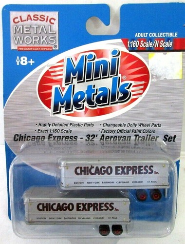 CLASSIC METAL WORKS 51104 - JUEGO DE REMOLQUE AEROVAN CHICAGO EXPRESS 32' | Zustand: New