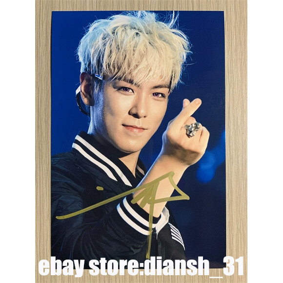 BIGBANG T.O.P Autographed Signed Photo K-POP Collection 4*6