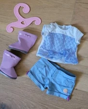 ❤️American Girl Doll 2017 Truly Me Mix & Match Peplum Top, Pockets Shorts, Boots