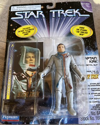 Star Trek 1994 Captain Kirk Figure Playmates Environmental Suit classic On Card