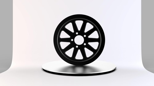 70 TOOTH 1 1/8" BLACK SUPER SPOKE REAR PULLEY SPROCKET FOR HARLEY & CHOPPERS - Video 1 of 1