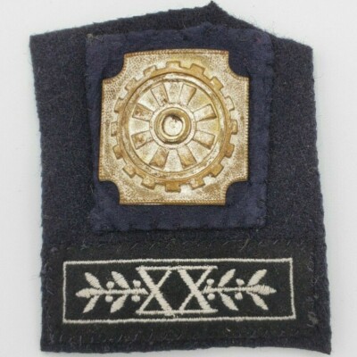 Vintage Bavaria Feuerwehr Patch + Metal Maschinist Badge XX 20 Years Original
