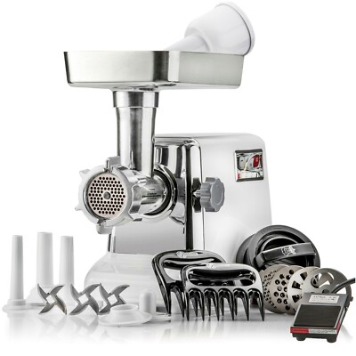 STX Turboforce ''Platinum'' w/Foot Pedal Electric Meat Grinder & Sausage Stuffer