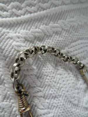 Chaîne De Montre Chatelaine Ancienne En Argent - Vintage - Occasion