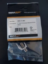 5 Piezas Signamax Keystone F Tipo Conector Coaxial Snap-In Blanco