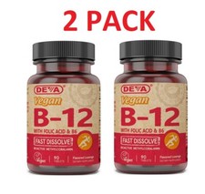 Deva Fast Dissolve B-12 with B-6 & Folic Acid...