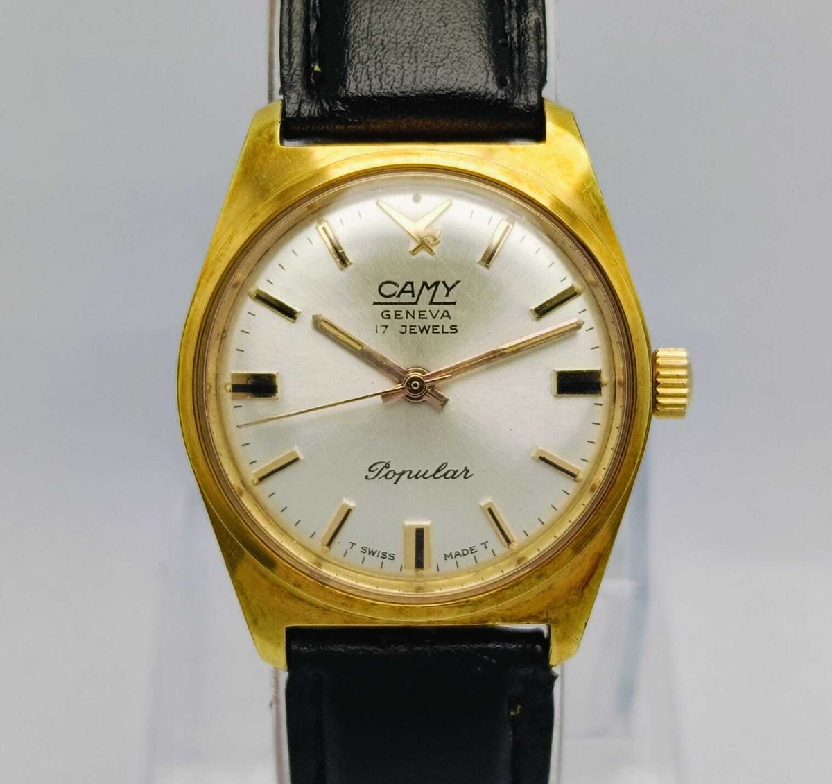 Camy Geneva Popular Cal.96 Manual Winding Gold Plated Vintage