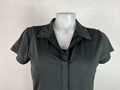 Nike Golf Tour Performance Size 6 Black Dri-Fit Snap Front Dress Pockets  Outdoor | eBay