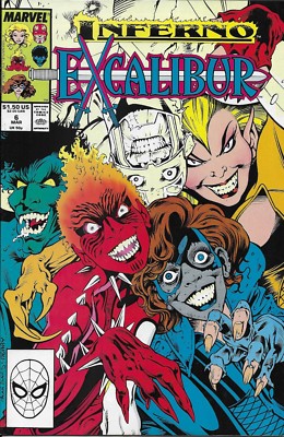 Excalibur Comic 6 Copper Age First Print 1989 Chris Claremont Neary Oliver Davis