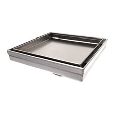 SereneDrains 304 SS 6 Inch Tile in Square Brushed Nickel Shower Drain Kit Floor