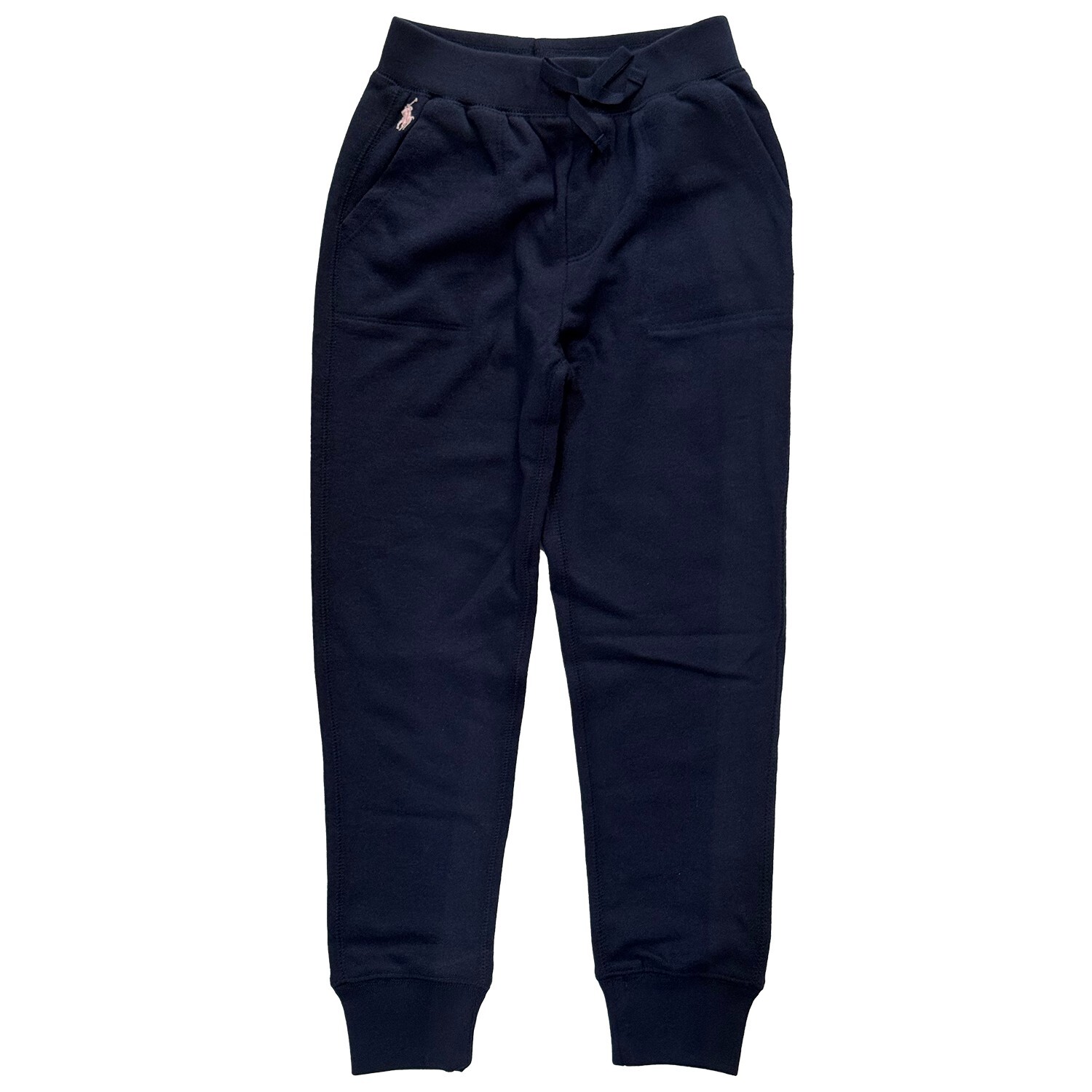 Polo Ralph Lauren Girl's Fleece Jogger Pant, Navy, Medium (8-10)