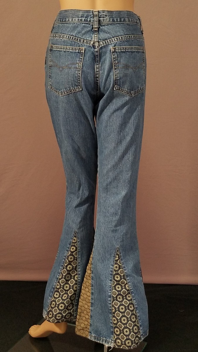 Vintage Z. Cavaricci Jeans Flare Leg Fabric Insert Bell Vintage Z. Cavaricci Jeans Flare Leg Fabric Insert Bell