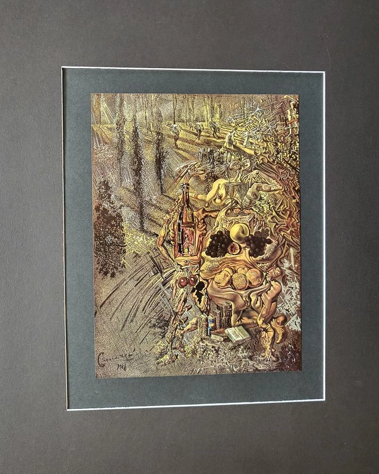 Сальвадор Дали «Дионис плюет на изображение» смонтированный смещение литография 1980 - Изображение 3 из 3