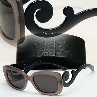 Prada Sunglasses Baroque Swirl Brown Black Square PR27OS