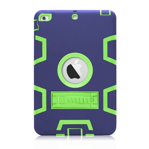 Stoßfeste Hartkunststoff Gummi Abdeckung Etui Ständer für Apple iPad Mini 1/2/3 - Bild 47 von 51