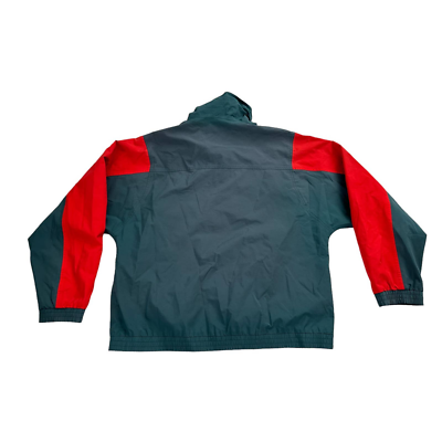 VIntage 80s 90s Eddie Bauer Green Red 1/2 Zip Goretex Anorak