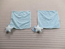 Hallmark Baby Burp Cloths Blue Polka Dot Star Set 3 Square Polyester New Tags