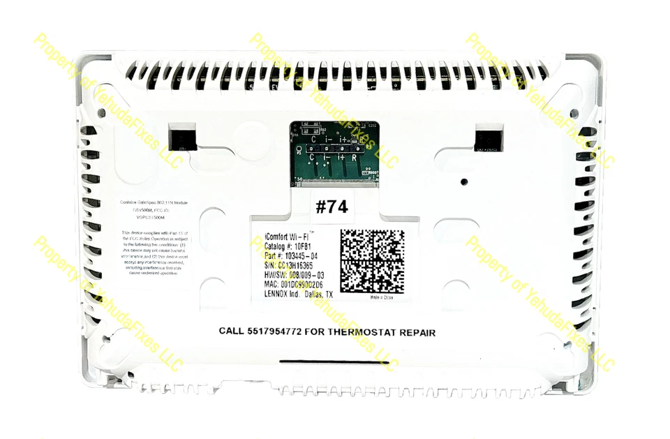 5YR Warranty~$50 CORE REFUND ~Lennox iComfort WIFI 10F81 ~ 103445-04 Refurbished - Image 2 of 3