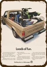 1982 VOLKSWAGEN VW PICKUP TRUCK Vintage-Look-Edge DECORATIVE REPLICA METAL SIGN