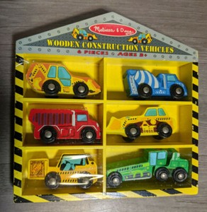 melissa and doug wooden construction site vehicles