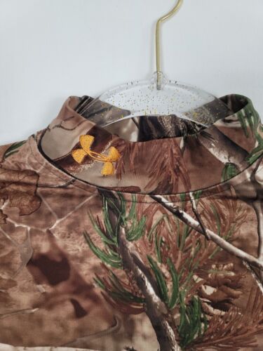 Under Armour Boys Mossy Oak Camo Coldgear Base Layer Hunting Shirt Youth Medium - Picture 2 of 8