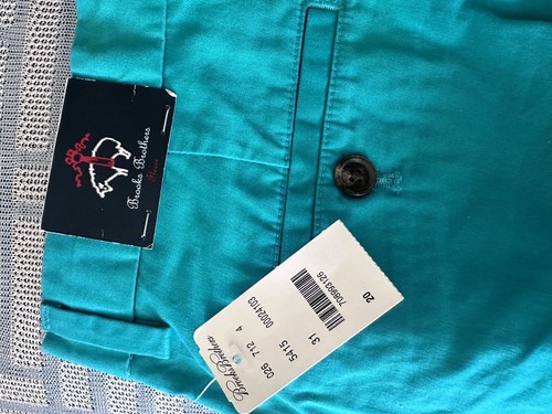 Brooks Brothers Youth Boy's Green Cotton Chino Shorts! Size 20 - Picture 6 of 11