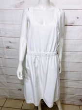 Gap Womens Dress Size XL White Lined Elastic Waist Pockets Sleeveless