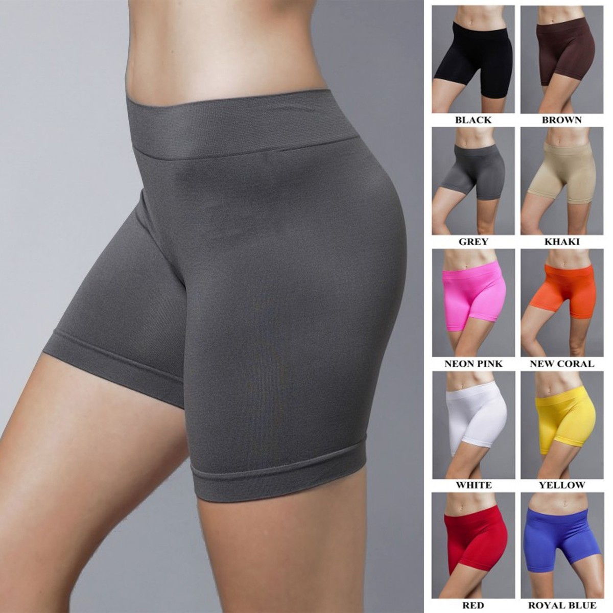Spandex Grey Mini Biker Shorts Kirra Active Bike Short Mini