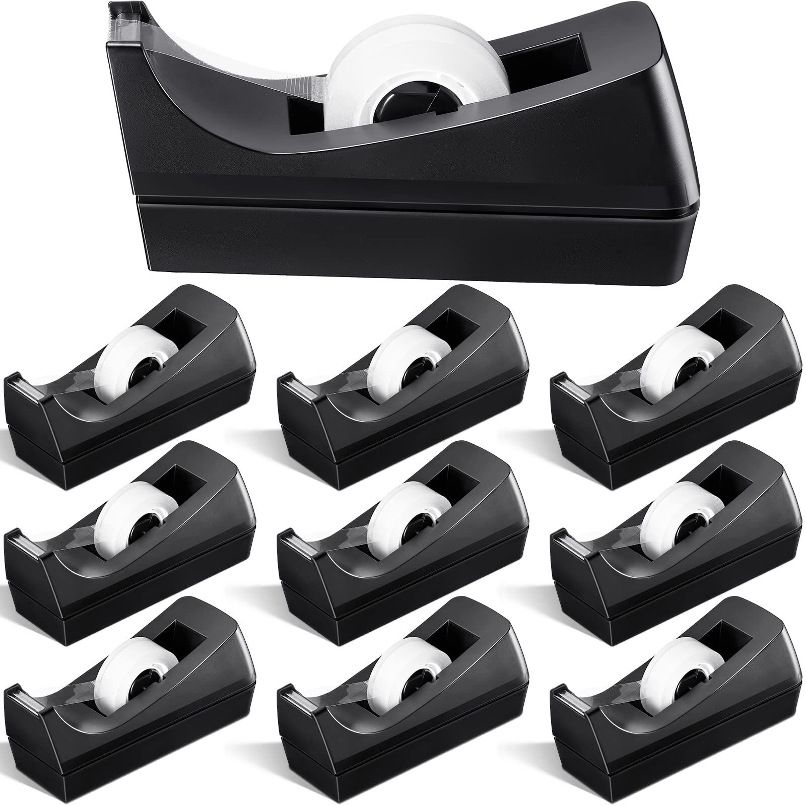 Desktop Tape Dispenser, 10-Pack, Non-Skid Base(Tape Not Included)-image