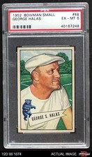 1952 Bowman Small #48 George Halas Bears RC HOF COACH Illinois PSA 6 - EX/MT