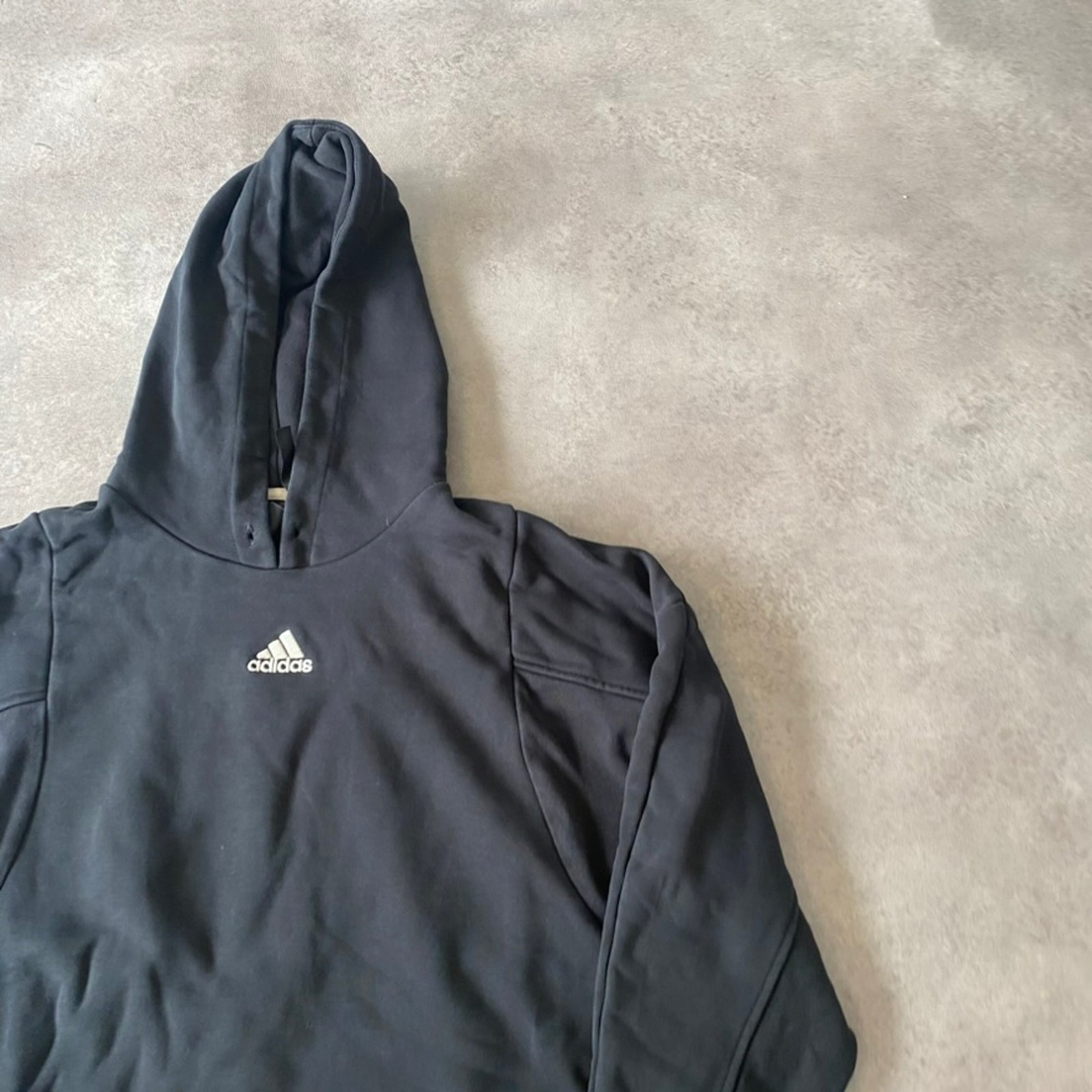 Adidas Hoodie Mens Medium Heavyweight Pullover Sweatshirt, Black image 2