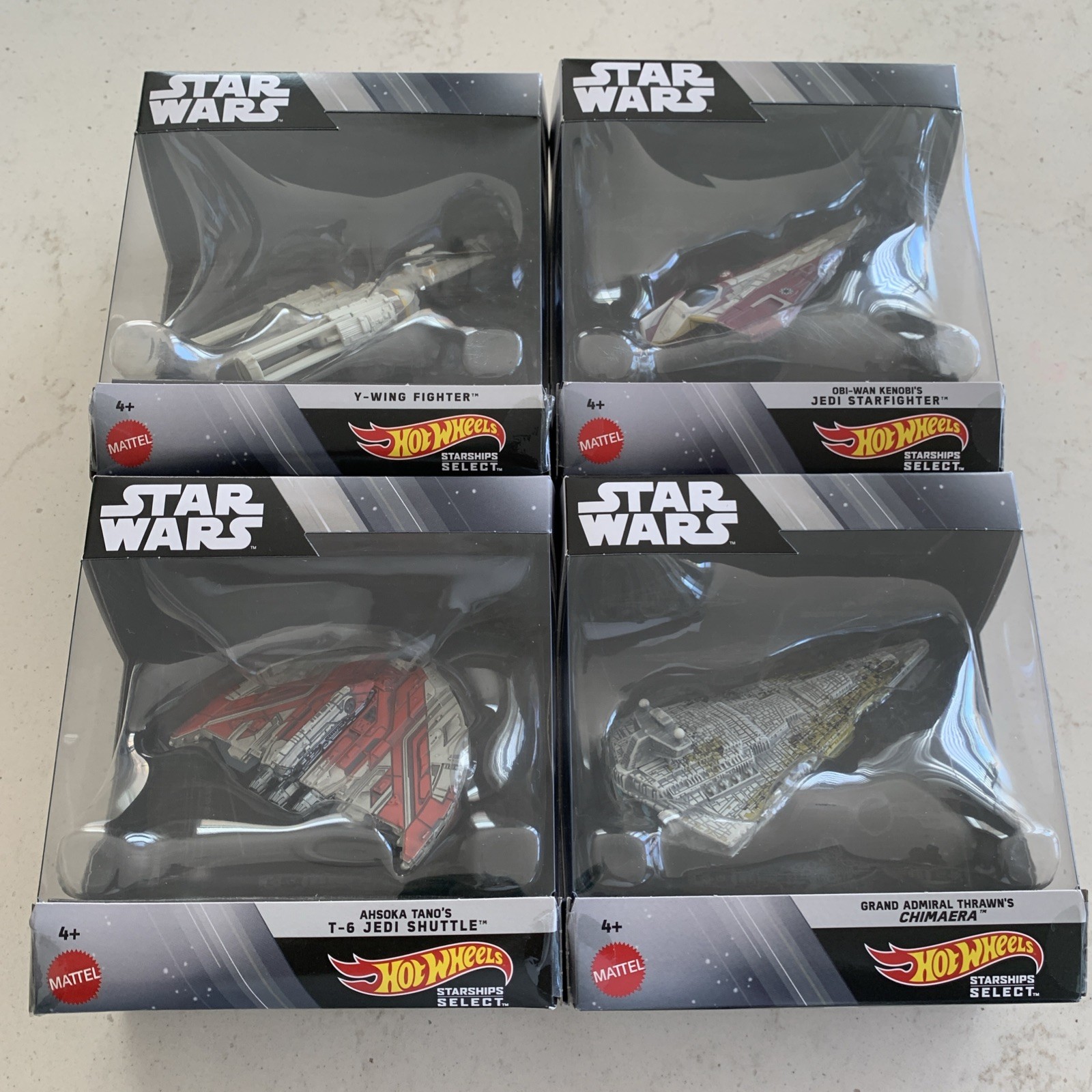 Mattel - Hot Wheels Die-Cast Star Wars Starships Select - Set Of 4! NIB