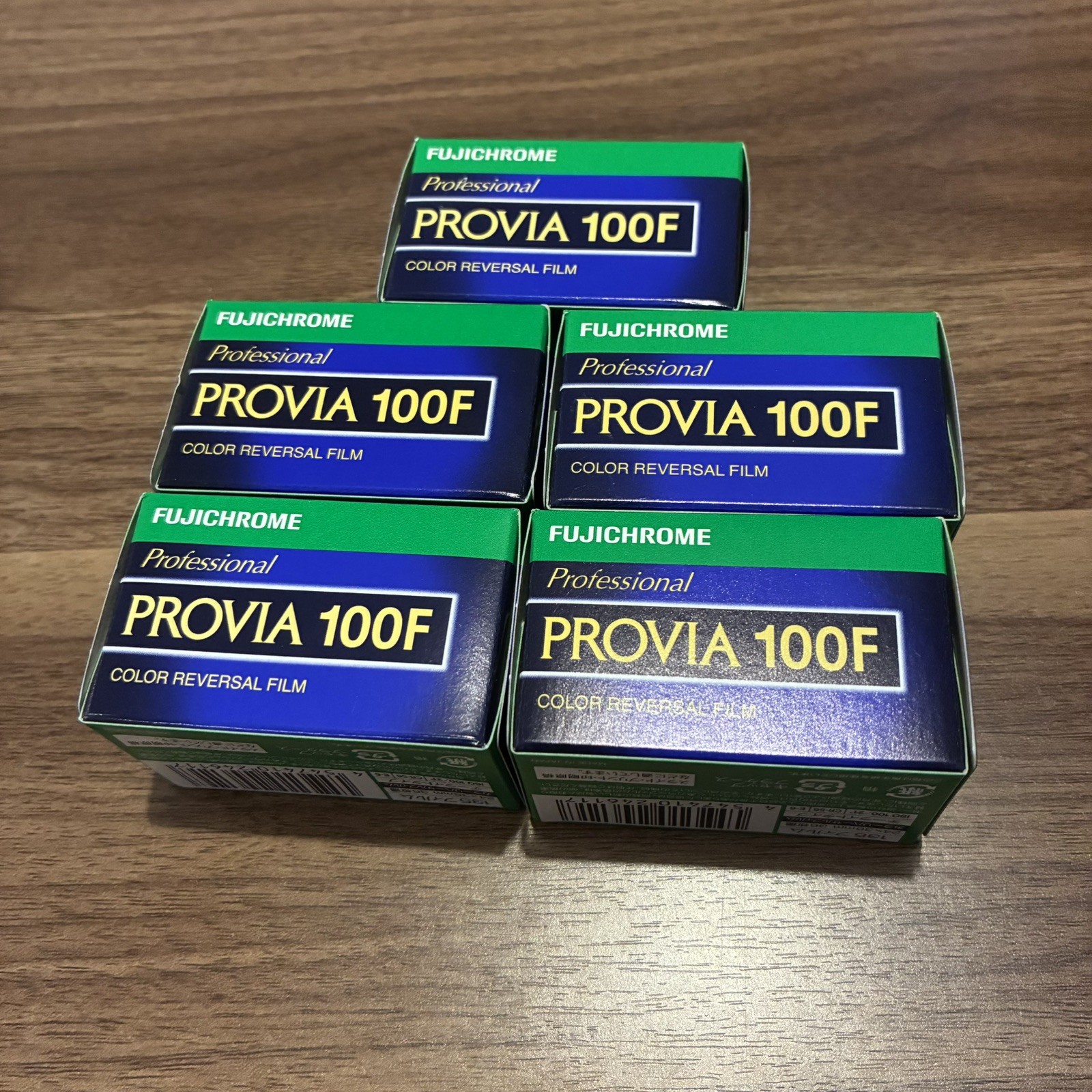 5 x Fujifilm Provia 100F 100 35mm 36exp Colour Slide Film- Dated 08/2027