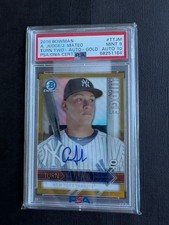 AARON JUDGE/MATEO 2016 Bowman Chrome Auto Gold Refractor 32/50 RC PSA 9 AUTO 10