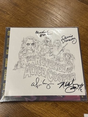 The Revenge of Alice Cooper Violet 2LP Autographed  Vinyl Signed In HAND