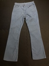 Vintage 70s Levi's 517 Bootcut Blue Corduroy Pants 30x31 - Hippy Disco White Tab