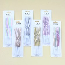 12Pcs Twisty Birthday Candles Spiral Cake Candles Gold Cake Cupcake Candles