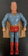 EXTREMELY RARE 1940 Superman Wood and Composition Jointed Doll by Ideal - LOOK 
