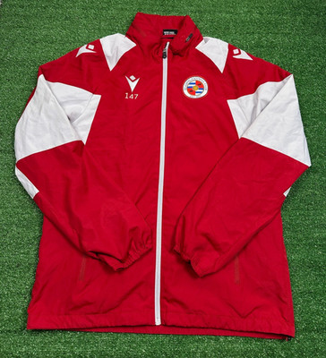 Reading FC Macron Red Tracksuit Jacket | Adult Medium Ex Academy Football Kit