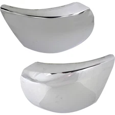 Front Bumper End Set For 2007-2012 Chevrolet Silverado 2500 HD Chrome Plastic