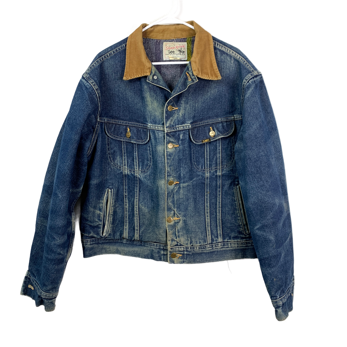 Vintage Lee Storm Rider Blanket Lined Denim Jacket Union USA 48L