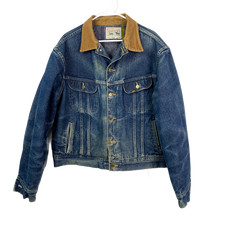 Vintage Lee Storm Rider Blanket Lined Denim Jacket Union USA 48L Grunge