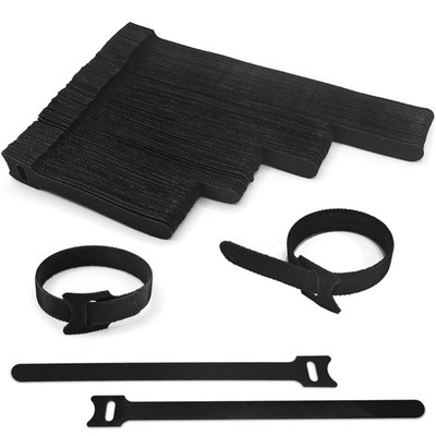 100pcs Reusable Cable Ties - Hook and Loop Straps for Cable Management - Adju...