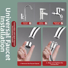 Kitchen Faucet Swivel Extension 7.5/16 cm Stainless Steel Rotating Spray Head