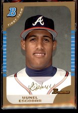 2005 Bowman Draft Picks & Prospects Gold Yunel Escobar Atlanta Braves #BDP88